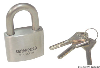 Osculati 38.025.60 - Stainless Steel Padlock, Shackle 60mm