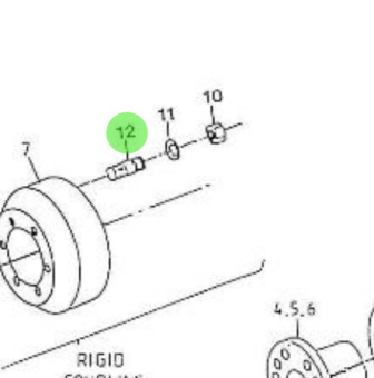 Nanni Diesel 970621020 - M10x22 Stud for Coupling and Air Cooler Assemblies