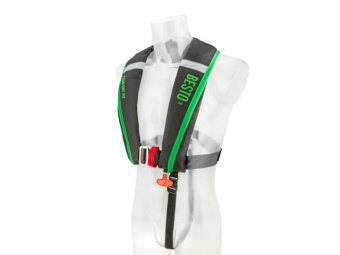 Besto 20427642 - Comfort Fit Life Jacket 180N Auto Harness Black/Green
