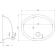Allpa Stainless Steel Sink, Oval, Outside 510x390mm, Depth 167mm