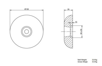 MME Hull/Rudder Anode Aluminium MME08AB