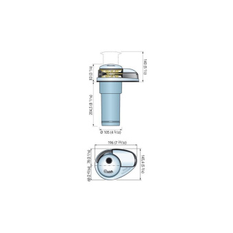 Quick FSDP2E060006A00 - Vertical Windlass DP2E Low Profile 500W 12V Gypsy 7mm