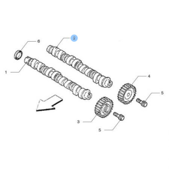 Vetus VFP01106 - Intake Camshaft VF4