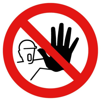 Marine No Unauthorized Persons Prohibition Sign with Hand Symbol