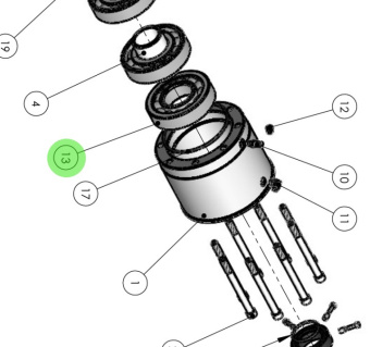 Alamarin Jet L0125 - Angular Ball Bearing for Jet-340 Water Jets