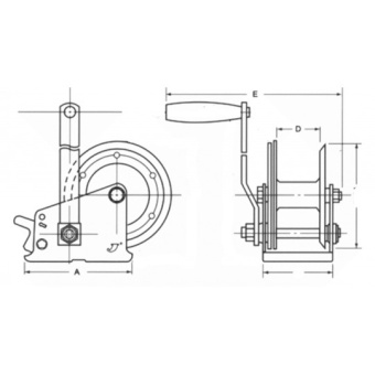 Double Speed Manual Winch BL 1100 kg