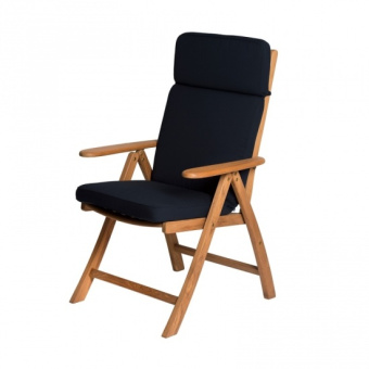 Teak Folding Armchair Navy Deluxe