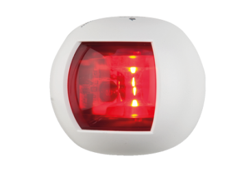 Allpa Navigation Light Red, 112.5°, LED 12-24v, White Housing - Rina