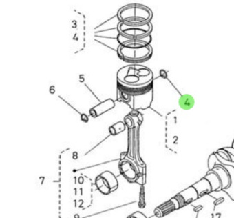 Nanni Diesel 970313012 - Piston Ring Set for N4.60 and 4.200TD Engines