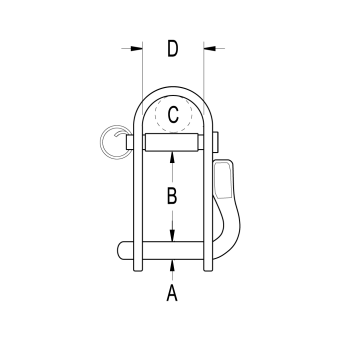 Ronstan RF1033 Halyard Shackle, 1/4" Pin