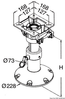 Osculati 48.710.01 - Supporto Sedile Girevole 330 mm