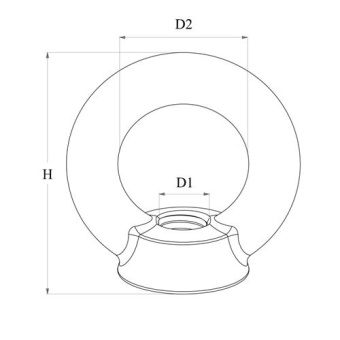 Hollex Eye Nut M10 DIN582 Stainless Steel 316