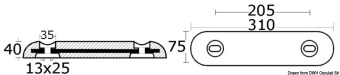 Osculati 43.910.01 - Zinc Anode For Bolt Mounting 3000 g