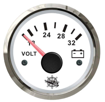 Osculati 27.322.15 - Voltmeter 18/32 V white/glossy