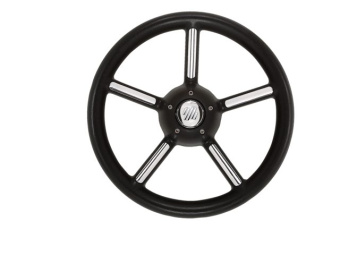 Ultraflex V56 Steering Wheel Black/Chrome 350mm