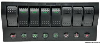 Osculati 14.860.08 - PCP Compact Electric Panel With 8 Switches