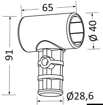 Osculati 48.180.03 - T for T-Top Ø 32 mm