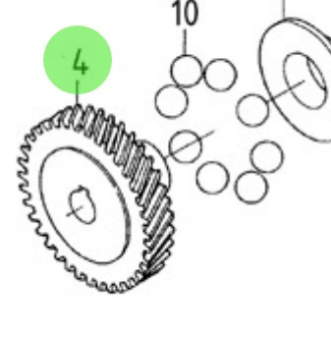 Nanni Diesel 970307602 - Injection Pump Gear for HE and N-Series Engines