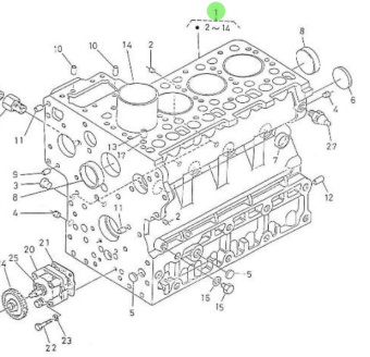 Nanni Diesel 970301900 - Complete Crankcase for 4.190HE Engines