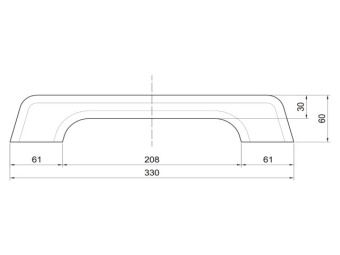 Eude Handrail 1-Loop Teak