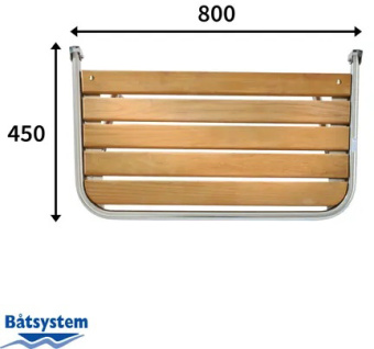 Båtsystem PM4580 - Bathing Platform 25 mm Tube, 800x450 mm, Teak