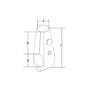 Marine Town Stainless Steel Flagpole Support 25 mm