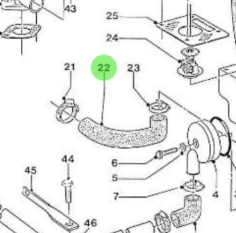 Nanni Diesel 970301718 - Water Return Hose for Heat Exchanger Systems