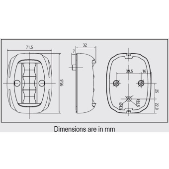 Lalizas 71971 - FOS LED 20 Stern Light 135°, With White Housing