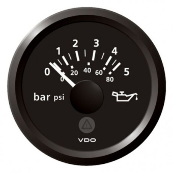 VDO A2C59514125 - Veratron ViewLine Engine Oil Pressure 5Bar Black 52mm