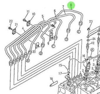 Nanni Diesel 970310472 - Injection Pipe 5 for 5.250TDI Engines