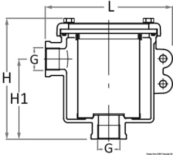 Osculati 17.648.03 - GUIDI Ionio Water Strainer 1"1/4