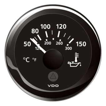 VDO A2C59514160 - Engine oil Temperature 50°-150°C / 120°-300°F Black ViewLine 52 mm