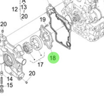 Nanni Diesel 970314865 - Pump Cover for N4 Series Engines