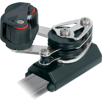 Ronstan RC12687C Series 26 Control End, Double Sheave Becket & Cleat