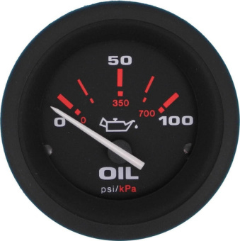 Veethree 57929E - Amega Domed Oil Pressure Meter 100psi (SW)