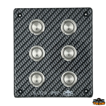 Trem L0680405 - Vertical Electrical Panel With Prewired Circuit Breaker 1 Button 5 Switches