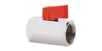 Hollex Mini Ball Valve Female/Female, Brass, BSP Thread