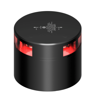Lopolight 201-014-B-180-CD - Navigation Light 2NM 180° Red, Single, Black W/Conn & Alu-Base CD