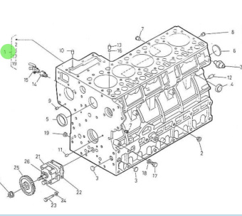 Nanni Diesel 970307900 - Crankcase Assembly for 5.280HE Engines