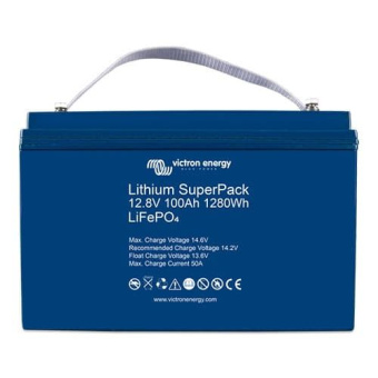 Victron Energy BAT512110710 - Lithium SuperPack 12, 8V/100Ah (M8) High Current, 1280Wh