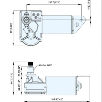 TMC Wiper 12V. For Bulkheads of 3 mm to 38 mm