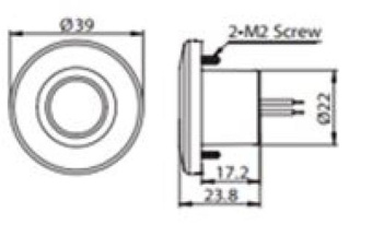 Hollex LED Stair Lamp Round 12V Single Bottom