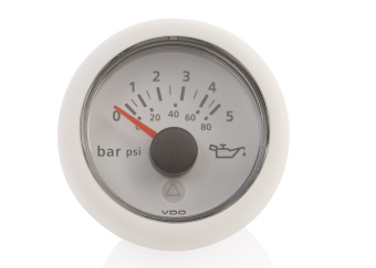 Veratron Viewline Pressure Gauge Transmission 0-5 Bar 12V / 52 mm / White