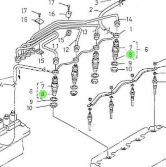 Nanni Diesel 970310913 - Fuel Injector Nozzle for 4.330TDI and 4.340TDI Engines