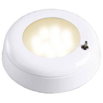 Plastimo 60207 - Ceiling LED Light Nova White Switch + Mounting Bracket