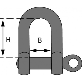 Euromarine Straight Stainless Steel Shackle 16mm * 1