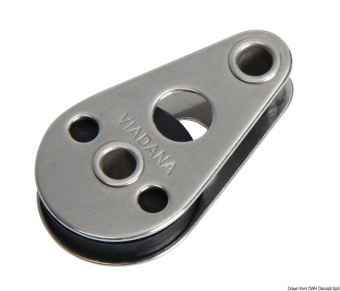 Viadana Horizontal-Mounting Footblock with 25 mm Nylon Sheave for 5-8 mm Rope