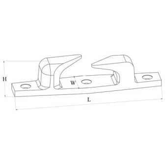 Set Bow Cleats 115mm Polished Stainless Steel 316