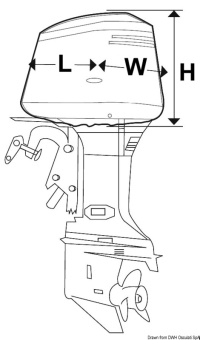 Oceansouth Outboard Cover​ 2-4 HP 40x24x27 cm - Osculati 46.537.01