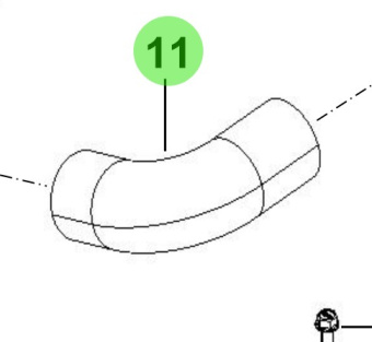 Bukh 00101-5S120 - Turbocharger Outlet Air Hose for R210J Engines